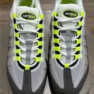Nike Air Max Men's Sneakers - White, Gray, and Neon Yellow